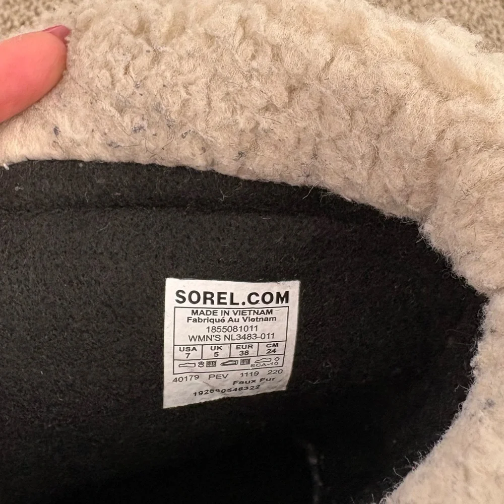 Sorel Winter Carnival Black Lace-Up Snow Waterproof Boots Outdoors Active Size 7 - Picture 6 of 15